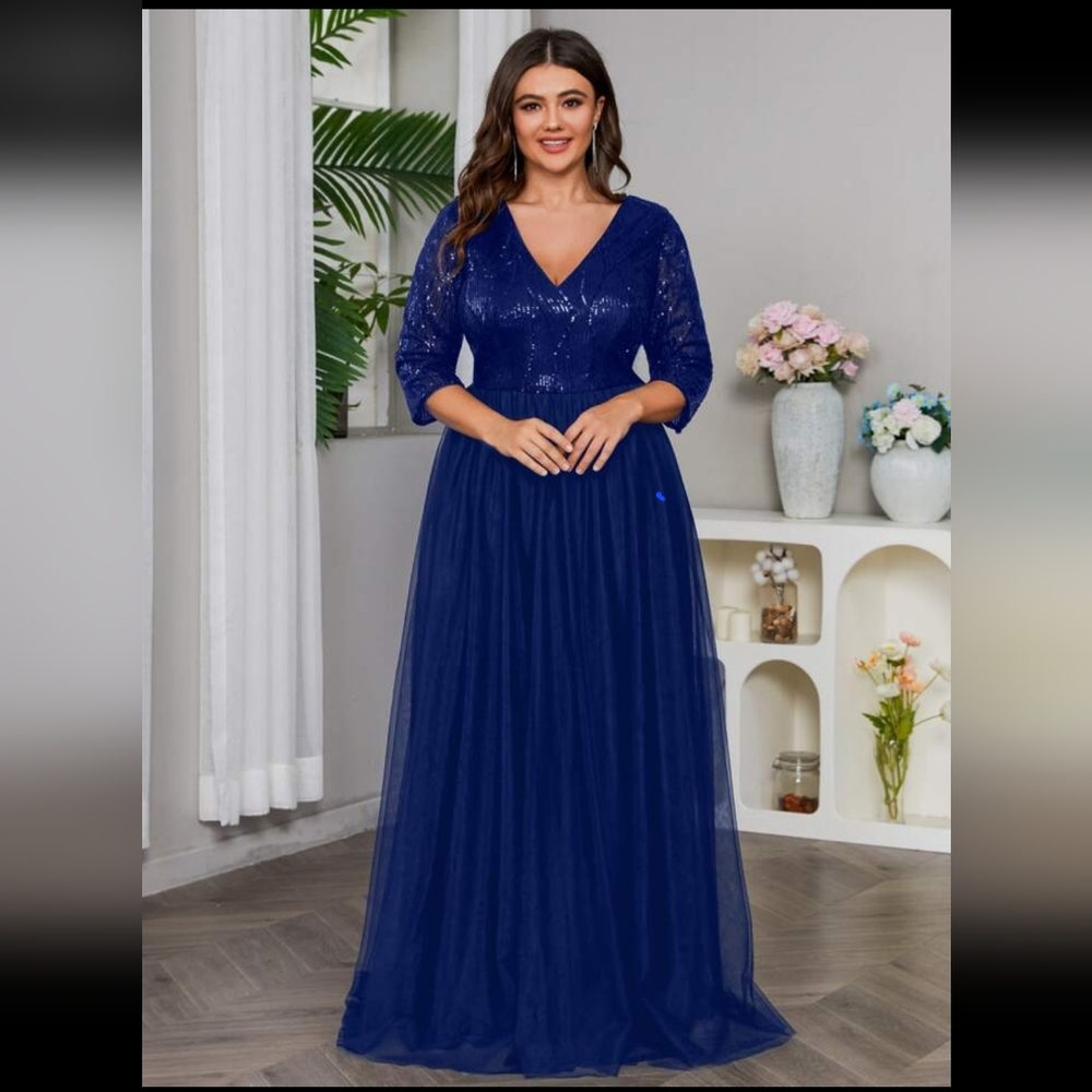 NEW SHEIN CONTRAST SEQUIN BALL GOWN 3X